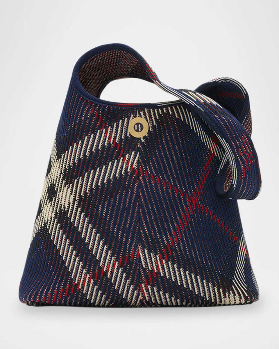Small Check Knit Shoulder Bag